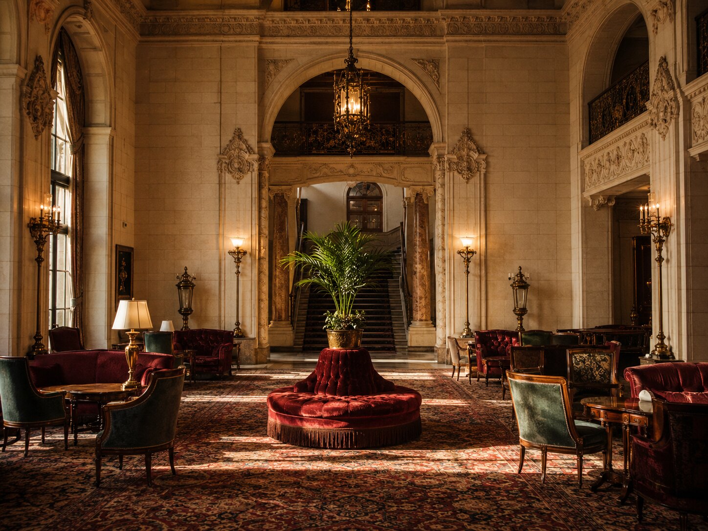 Historic hotel lobby